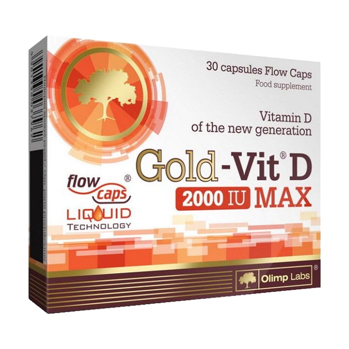 Вітамін Д Olimp Sport Nutrition Gold-Vit D Max 2000 МО, 30 капсул